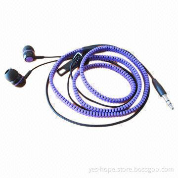 Great Design Stereo In-ear Zipper Headphone, 20Hz-20kHz Frequency Response